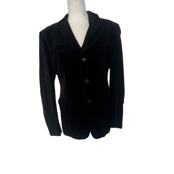 Mediterranean  mens Italian preppy goth faux velvet blazer jacket *no size tag* - Picture 1 of 10